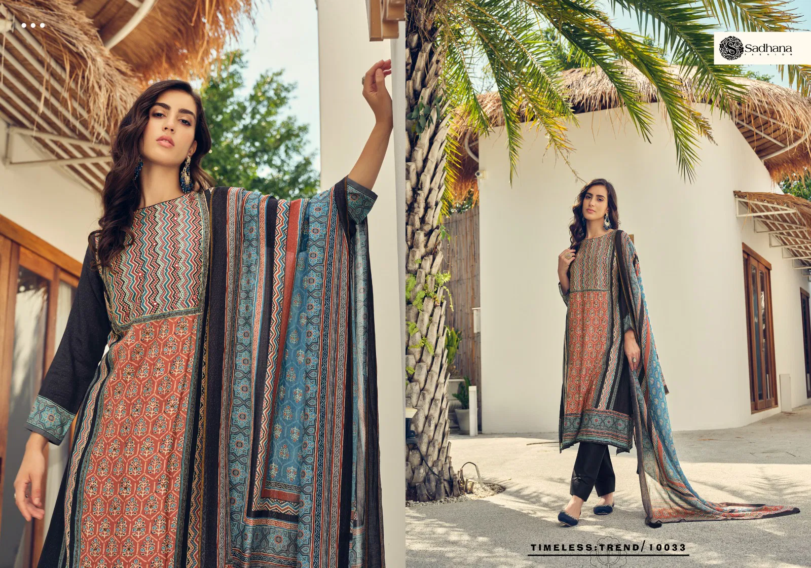 Harleen By Sadhana Muslin Silk Printed Dress Material Wholesale Clothing Distributors In India